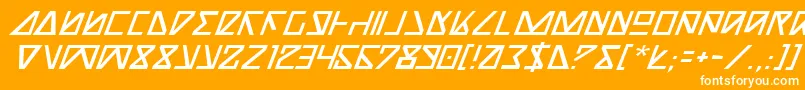 NickTurboItalic Font – White Fonts on Orange Background