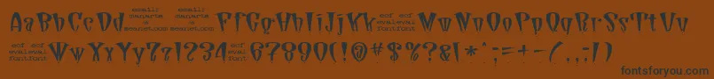 DaddioDotEval Font – Black Fonts on Brown Background
