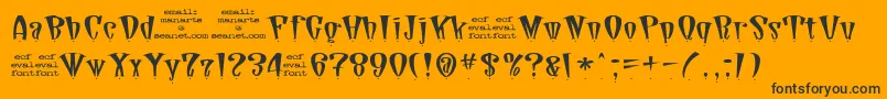 DaddioDotEval Font – Black Fonts on Orange Background