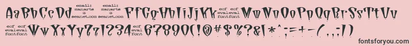 DaddioDotEval Font – Black Fonts on Pink Background
