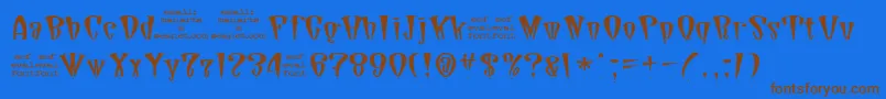 DaddioDotEval Font – Brown Fonts on Blue Background
