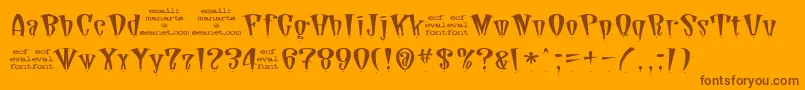 DaddioDotEval Font – Brown Fonts on Orange Background