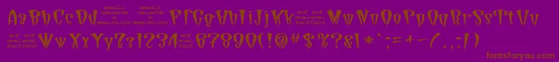 DaddioDotEval Font – Brown Fonts on Purple Background