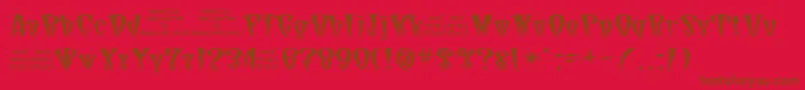 DaddioDotEval Font – Brown Fonts on Red Background