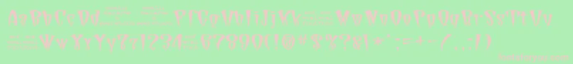 DaddioDotEval Font – Pink Fonts on Green Background
