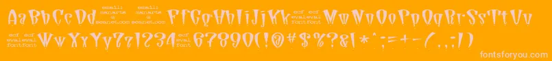 DaddioDotEval Font – Pink Fonts on Orange Background