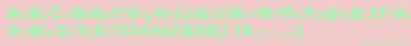 Contrast Font – Green Fonts on Pink Background