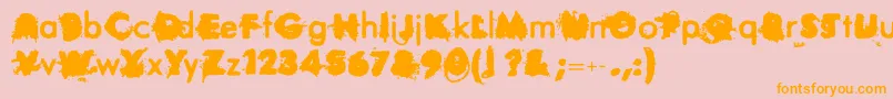 Contrast Font – Orange Fonts on Pink Background