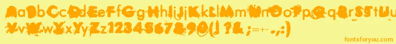 Contrast Font – Orange Fonts on Yellow Background