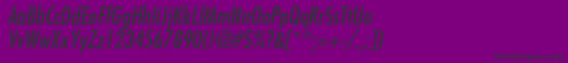 FavoritcondcItalic Font – Black Fonts on Purple Background