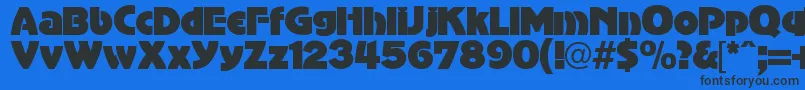 Oxxo Font – Black Fonts on Blue Background