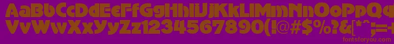 Oxxo Font – Brown Fonts on Purple Background