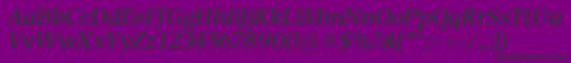 DevinSemiboldItalic Font – Black Fonts on Purple Background