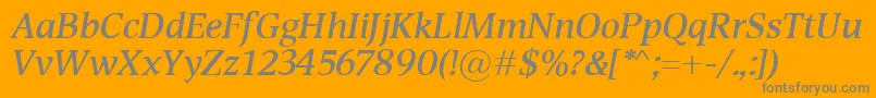 DevinSemiboldItalic Font – Gray Fonts on Orange Background