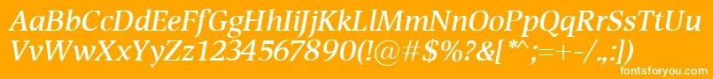 DevinSemiboldItalic Font – White Fonts on Orange Background