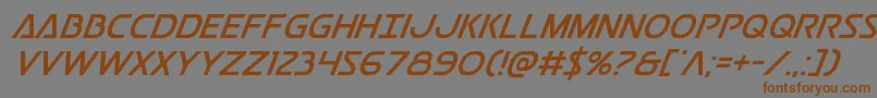 Postmasterital Font – Brown Fonts on Gray Background