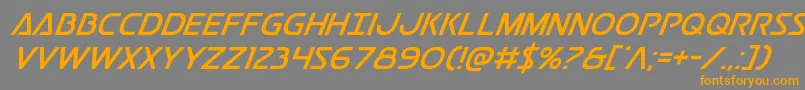 Postmasterital Font – Orange Fonts on Gray Background