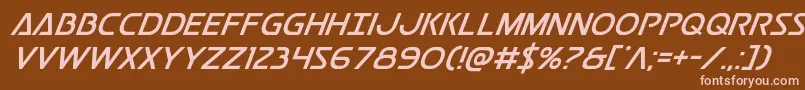 Шрифт Postmasterital – розовые шрифты на коричневом фоне