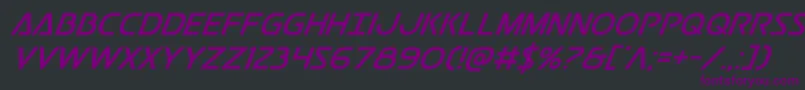 Шрифт Postmasterital – фиолетовые шрифты на чёрном фоне