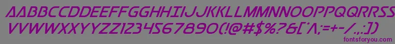 Шрифт Postmasterital – фиолетовые шрифты на сером фоне