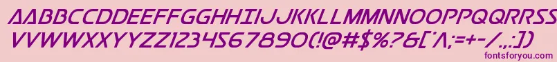 Postmasterital Font – Purple Fonts on Pink Background