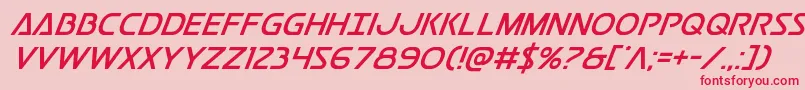 Postmasterital Font – Red Fonts on Pink Background