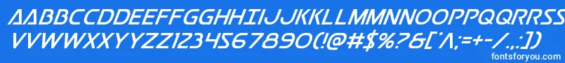 Postmasterital Font – White Fonts on Blue Background