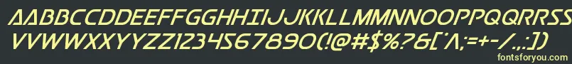 Postmasterital Font – Yellow Fonts on Black Background