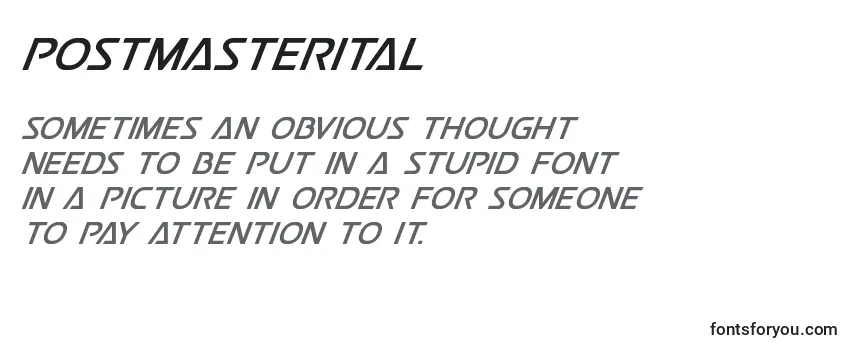 Review of the Postmasterital Font
