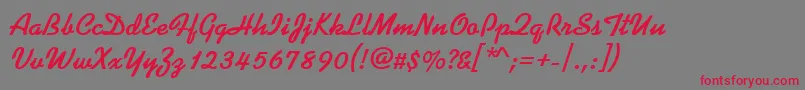 Koffeedbol Font – Red Fonts on Gray Background