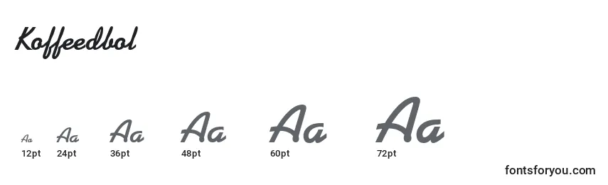 Koffeedbol Font Sizes