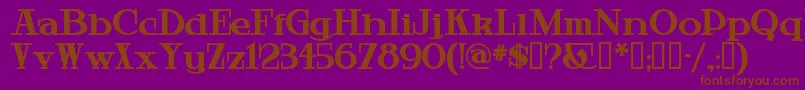 Hardlyworthit Font – Brown Fonts on Purple Background