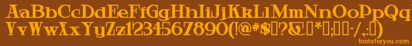 Hardlyworthit Font – Orange Fonts on Brown Background