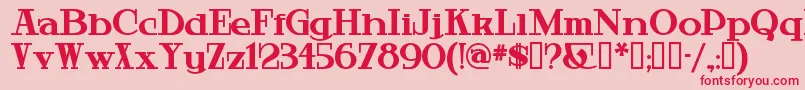 Hardlyworthit Font – Red Fonts on Pink Background