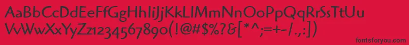 HighlanderOsItcTtBook Font – Black Fonts on Red Background