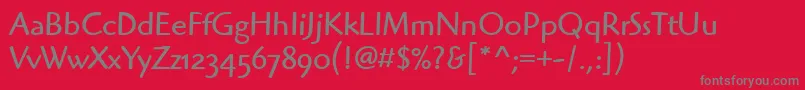 HighlanderOsItcTtBook Font – Gray Fonts on Red Background