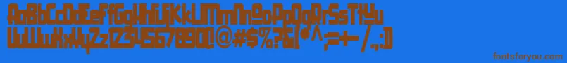 CreativityRegularTtstd Font – Brown Fonts on Blue Background