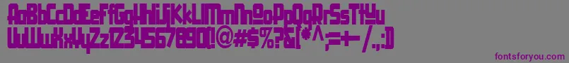 CreativityRegularTtstd Font – Purple Fonts on Gray Background