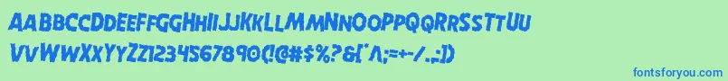 Horroweenrotate2 Font – Blue Fonts on Green Background