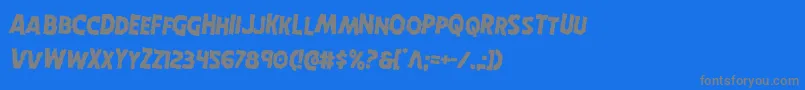 Weitere Informationen zur Horroweenrotate2-Schriftart Horroweenrotate2-Schriftart – Graue Schriften auf blauem Hintergrund