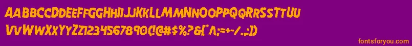 Horroweenrotate2 Font – Orange Fonts on Purple Background