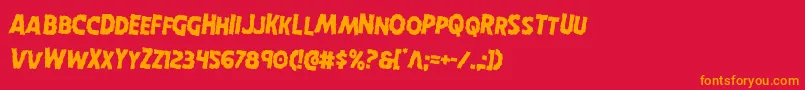 Horroweenrotate2 Font – Orange Fonts on Red Background