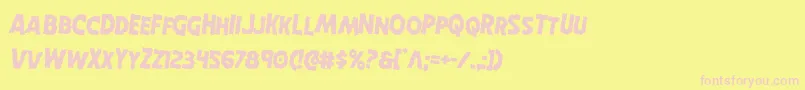 Horroweenrotate2 Font – Pink Fonts on Yellow Background