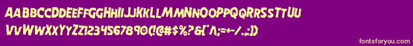 Horroweenrotate2 Font – Yellow Fonts on Purple Background