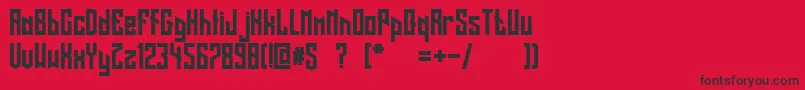 LongShot Font – Black Fonts on Red Background