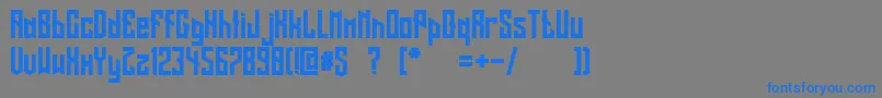 LongShot Font – Blue Fonts on Gray Background