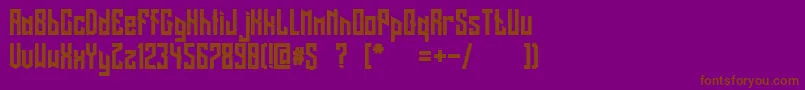 LongShot Font – Brown Fonts on Purple Background