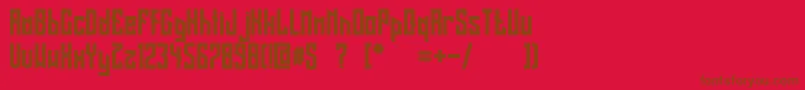 Police LongShot – polices brunes sur fond rouge