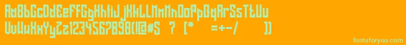 LongShot Font – Green Fonts on Orange Background