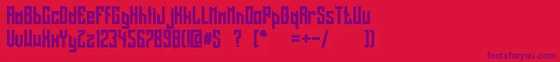 LongShot Font – Purple Fonts on Red Background